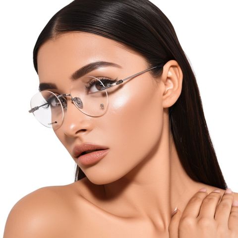  Gọng Kính Tròn Khoan Titanium Chrome Hearts CH5194 