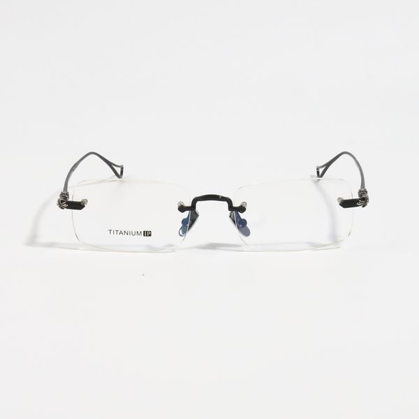  Gọng Kính Khoan Không Viền Titanium Chrome Hearts CH2072 