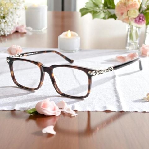  Gọng Kính Nam Nữ Acetate Cao Cấp Chrome Hearts Cornhaulass-A 