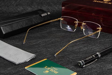  Kính Không Gọng Titanium Rolex K226251 Mạ Vàng 18K 