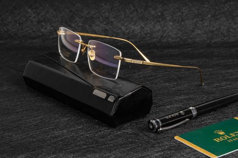  Kính Không Gọng Titanium Rolex K226251 Mạ Vàng 18K 