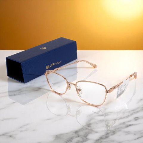  Gọng Kính Mắt Mèo Titanium Exfash EF74293T - Tem Chính Hãng 