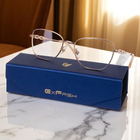  Gọng Kính Mắt Mèo Titanium Exfash EF74293T - Tem Chính Hãng 