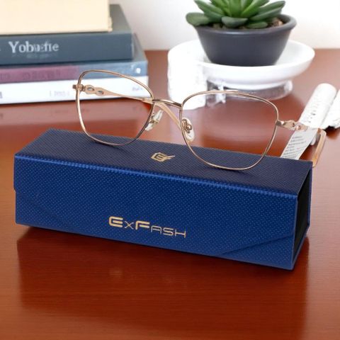  Gọng Kính Mắt Mèo Titanium Exfash EF74293T - Tem Chính Hãng 