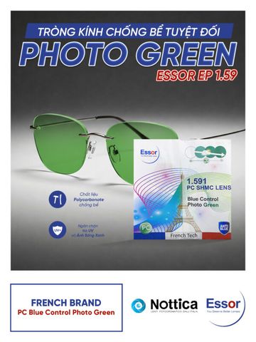  Tròng Kính Chống Bể Tuyệt Đối Photo Green Essor EP 1.59 