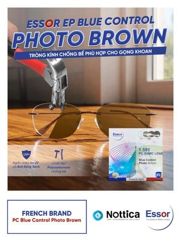  Tròng Kính Chống Bể Essor EP Blue Control Brown 