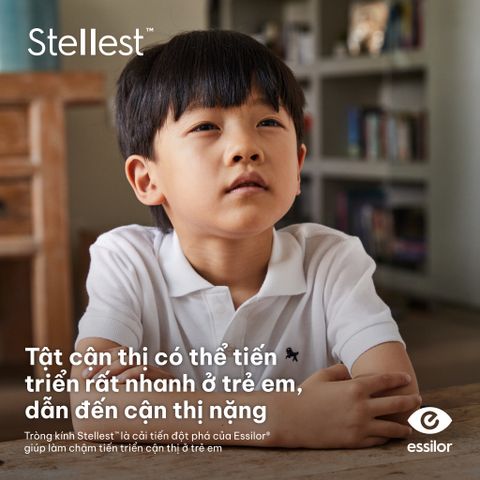  Essilor Stellest 1.59 Airwear Tròng Kính Kiểm Soát Tiến Triển Cận Thị Trẻ Em 