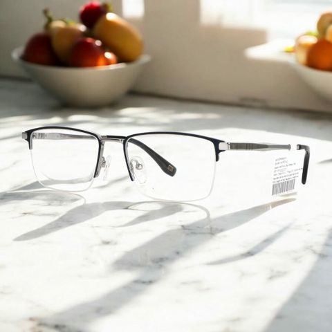  Gọng Kính Nửa Khung Xẻ Cước Titanium Exfash EF32293T 