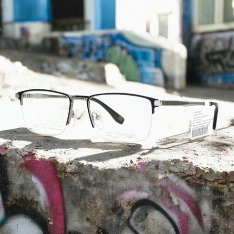  Gọng Kính Nửa Khung Xẻ Cước Titanium Exfash EF32293T 