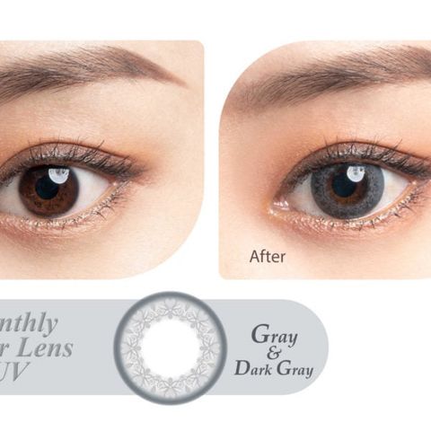  Kính Áp Tròng Màu 1 Tháng Seed Monthly Color Lens UV ( 1 hộp/ 2 miếng , giãn tròng) 