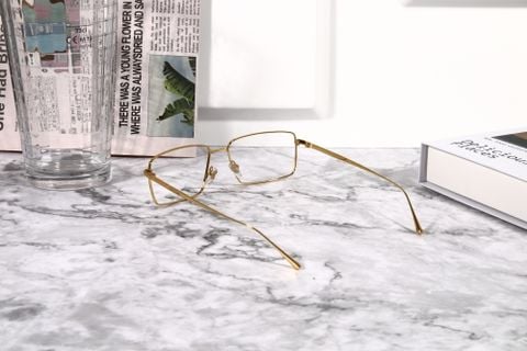  Gọng Kính Titanium Mạ Vàng 18K DOX D13167 