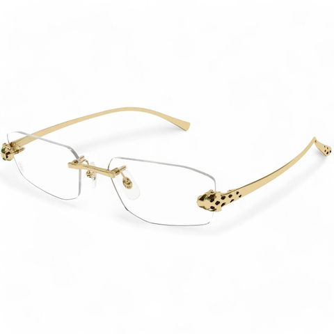  Gọng Kính Khoan Không Viền Cartier Đầu Báo CT0474S 