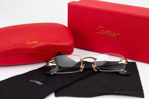  Gọng Kính Khoan Bắt Ốc Không Viền Nam Nữ Cartier Paris CT00520 