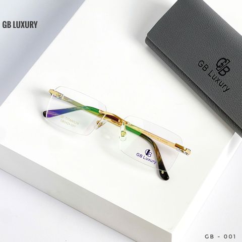  Kính Không Gọng Titanium Mạ Vàng 18k GB Luxury GB0424 - 001 - Chính Hãng 