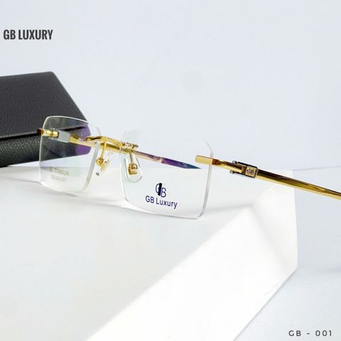  Kính Không Gọng Titanium Mạ Vàng 18k GB Luxury GB0424 - 001 - Chính Hãng 