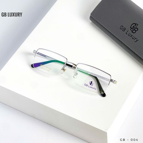  Gọng Kính Nửa Gọng Titanium Mạ Vàng 18K GB Luxury GB0424-004 – Chính Hãng 
