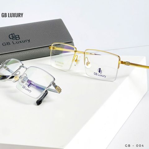  Gọng Kính Nửa Gọng Titanium Mạ Vàng 18K GB Luxury GB0424-004 – Chính Hãng 
