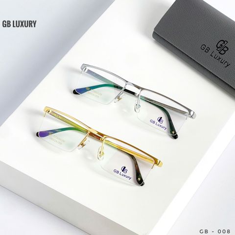  Gọng Kính Nửa Gọng Titanium Mạ Vàng 18K GB Luxury GB0424-008 – Chính Hãng 