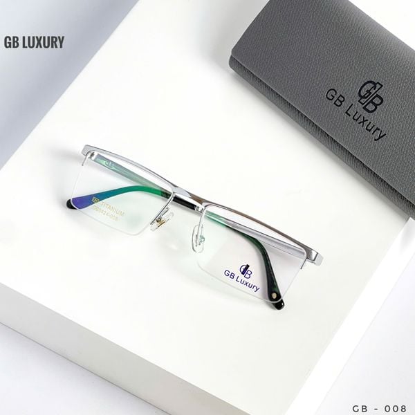 Gọng Kính Nửa Gọng Titanium Mạ Vàng 18K GB Luxury GB0424-008
