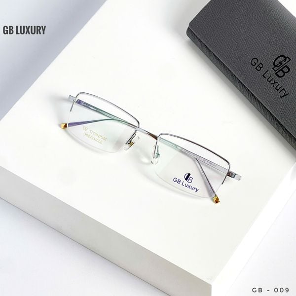Gọng Kính Nửa Gọng Titanium Mạ Vàng 18k GB Luxury GB0424 - 009