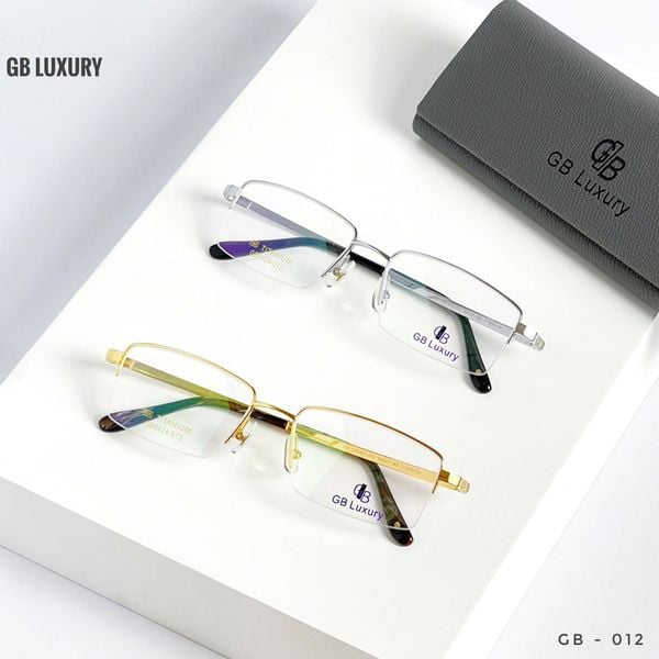 Gọng Kính Nửa Gọng Titanium Mạ Vàng 18k GB Luxury GB0424 - 012