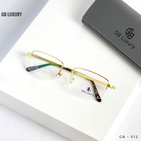 Gọng Kính Nửa Gọng Titanium Mạ Vàng 18k GB Luxury GB0424 - 012 - Chính Hãng 