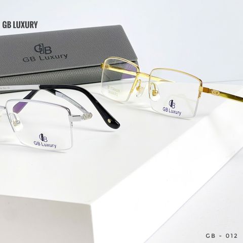  Gọng Kính Nửa Gọng Titanium Mạ Vàng 18k GB Luxury GB0424 - 012 - Chính Hãng 