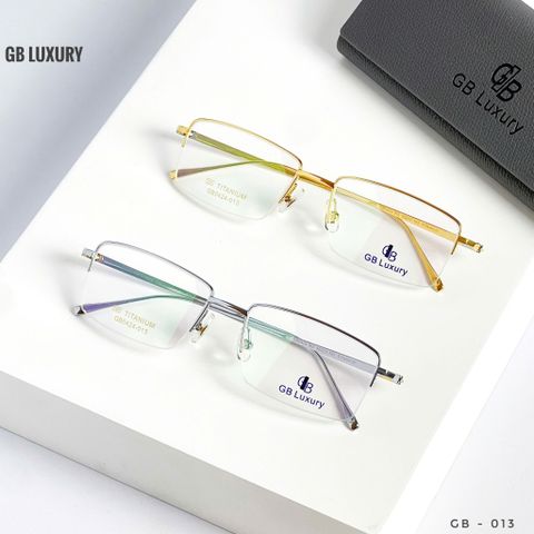  Gọng Kính Nửa Gọng Titanium Mạ Vàng 18k GB Luxury GB0424 - 013 - Chính Hãng 