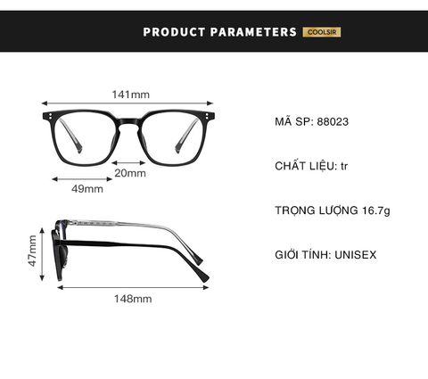  Gọng Kính Cận TR90  88023 