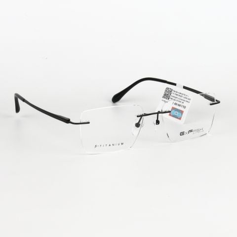  Gọng Kính Khoan Không Viền Titanium Exfash EF32286T Chính Hãng 