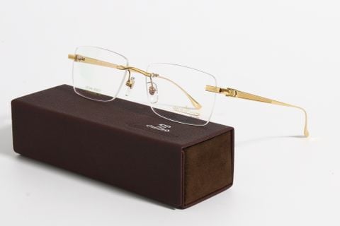  Gọng Kính Khoan Ốc Không Viền Jaecer Titanium Mạ Vàng 18K J27149 