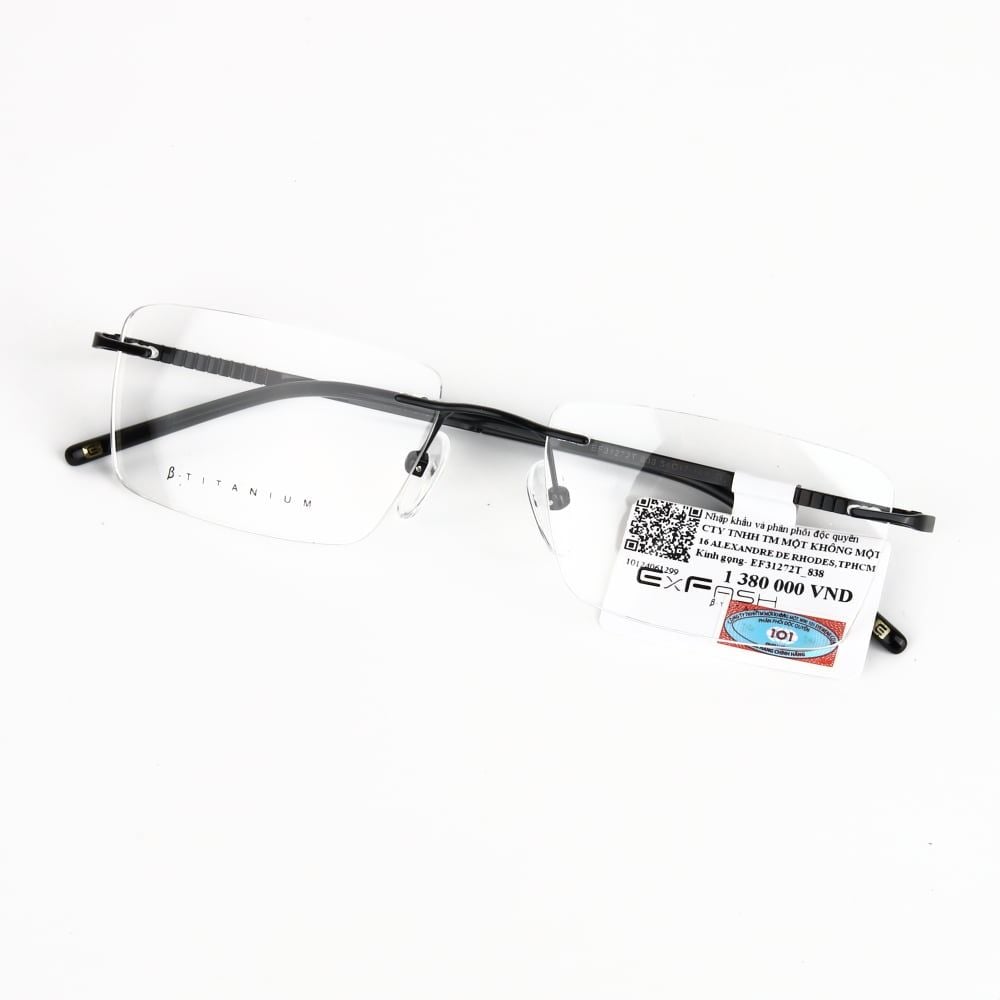  Gọng Kính Khoan Không Viền Titanium Exfash EF31272T 
