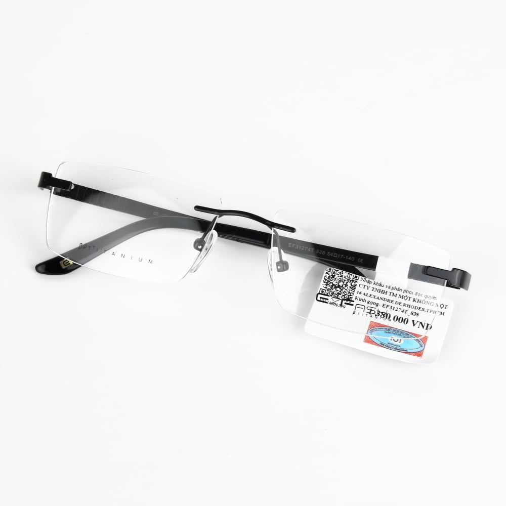  Gọng Kính Khoan Không Viền Titanium Exfash EF31274T 