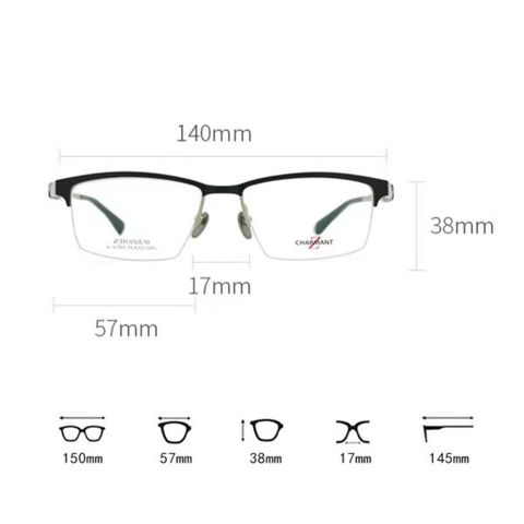  Gọng Kính Nửa Khung Titanium Charmant Z ZT27034 Chính Hãng – Tem AR 