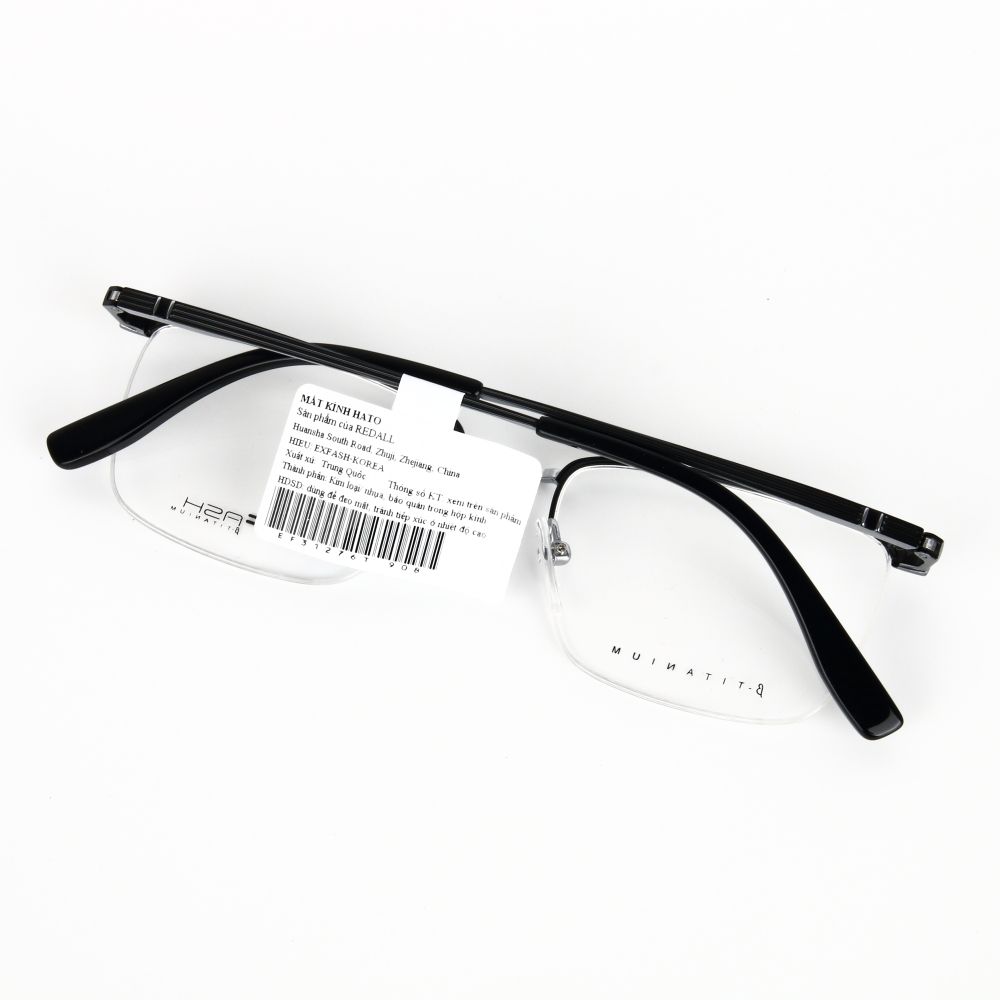  Gọng Kính Nửa Khung Xẻ Cước Titanium Exfash EF31276T 