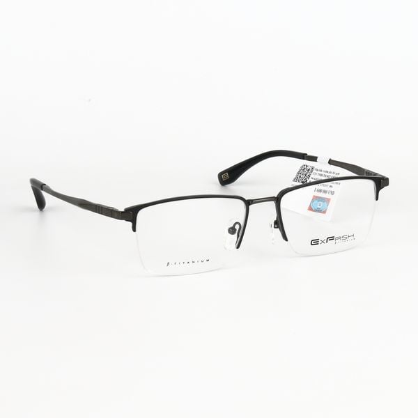Gọng Kính Nửa Khung Xẻ Cước Titanium Exfash EF32293T