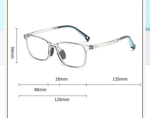  Gọng Kính Tròn Trẻ Em TR90 2287 Chống Ánh Sáng Xanh, Chống Tia UV 