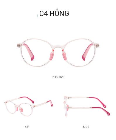  Gọng Kính Tròn Trẻ Em TR90 2289 Chống Ánh Sáng Xanh, Chống Tia UV 