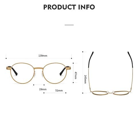 Gọng Kính Tròn Siêu Nhẹ Và Không Ốc Vít 80994 