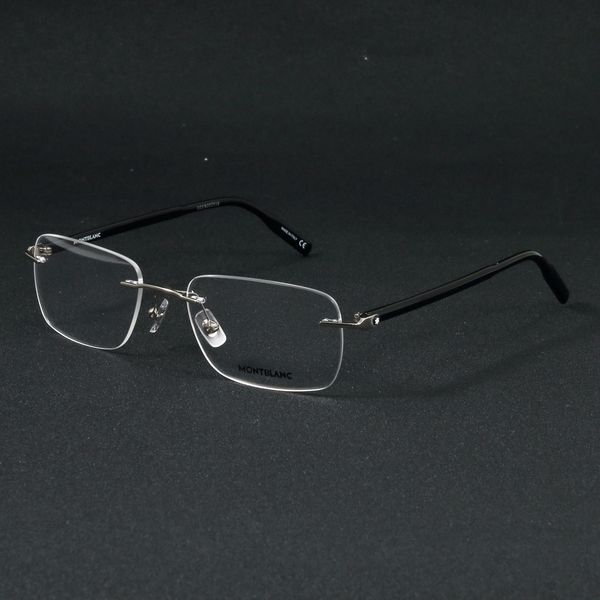  Gọng Kính Khoan Bắt Ốc Không Viền Titanium Nam Nữ Cao Cấp Montblanc MB0221O 