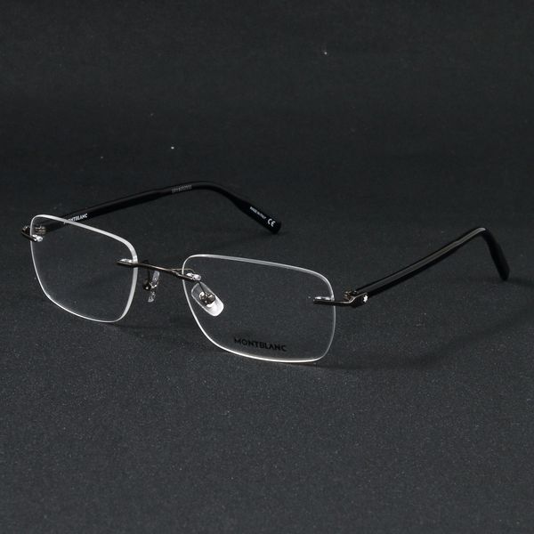  Gọng Kính Khoan Bắt Ốc Không Viền Titanium Nam Nữ Cao Cấp Montblanc MB0221O 