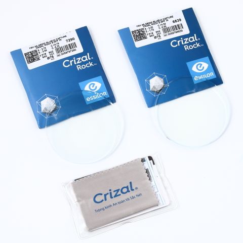  Tròng Kính Tròng Suốt Chống Ánh Sáng Xanh Pháp Essilor Crizal Rock Blue UV Capture Chính Hãng 