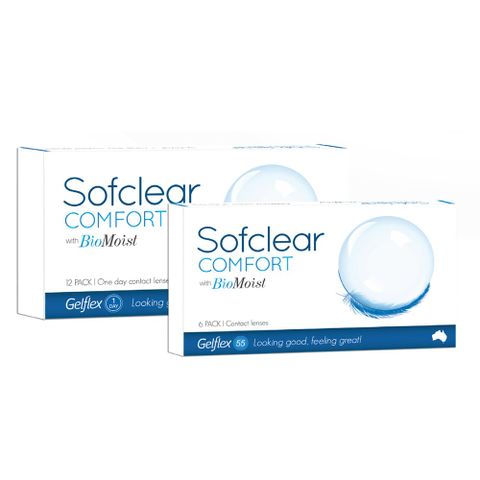  Kính Áp Tròng Contact Lens Không Màu 1 Ngày Gelflex Daillies Clear ( 6 miếng/ hộp) 