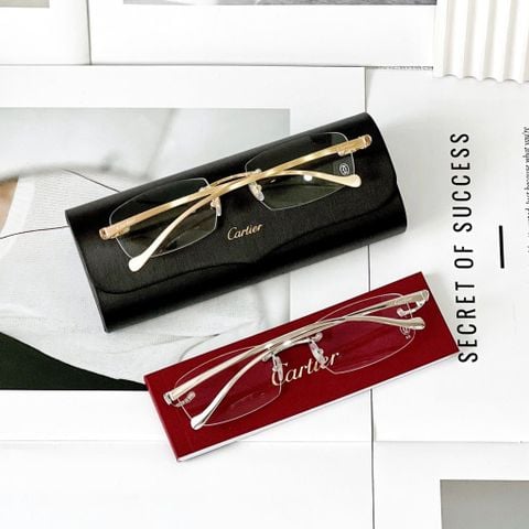  Kính Không Gọng Cartier Đầu Báo 8101081 