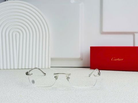  Kính Không Gọng Cartier Đầu Báo 8101081 