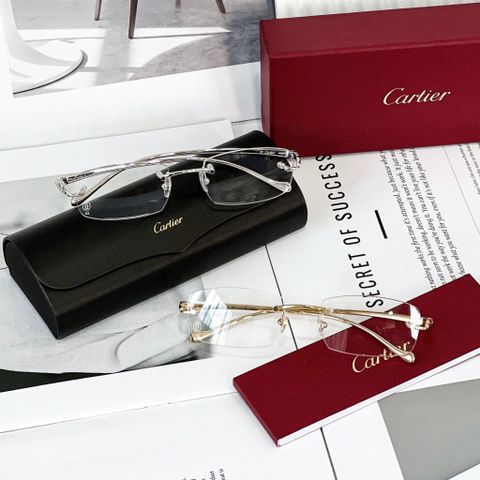  Kính Không Gọng Cartier Đầu Báo 8101081 