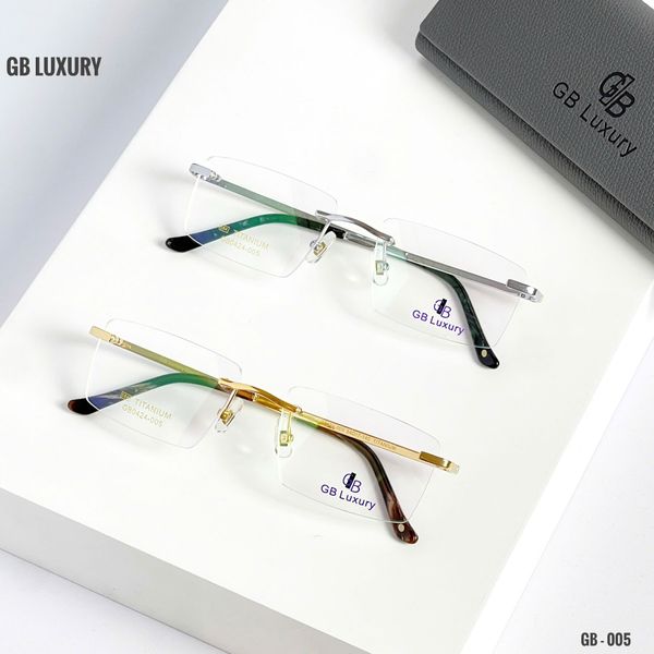Kính Không Gọng Titanium Mạ Vàng 18k GB Luxury GB0424 - 005
