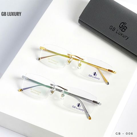  Kính Không Gọng Titanium Mạ Vàng 18k GB Luxury GB0424-006 - Chính Hãng 