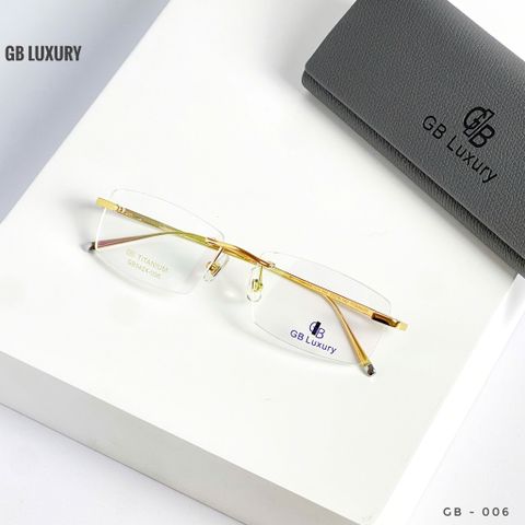  Kính Không Gọng Titanium Mạ Vàng 18k GB Luxury GB0424-006 - Chính Hãng 