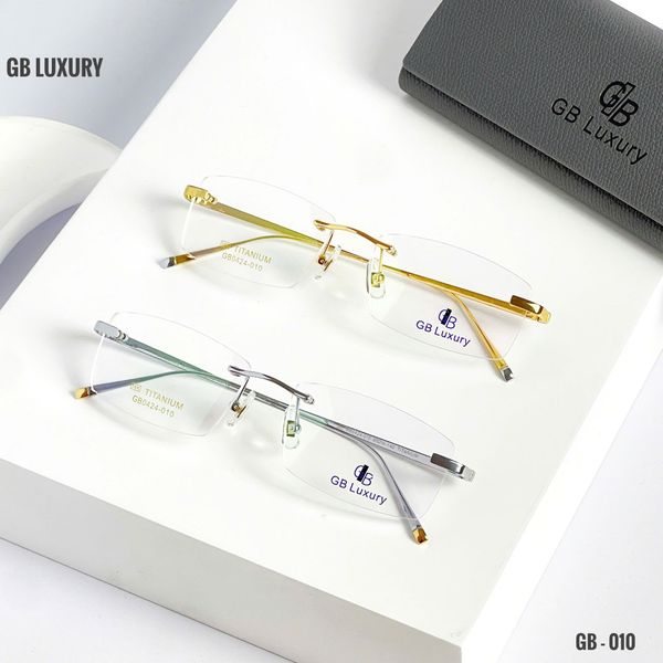 Kính Không Gọng Titanium Mạ Vàng 18k GB Luxury GB0424 - 010